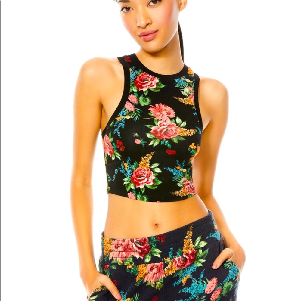 Alice and olivia racer crop top and leggings
